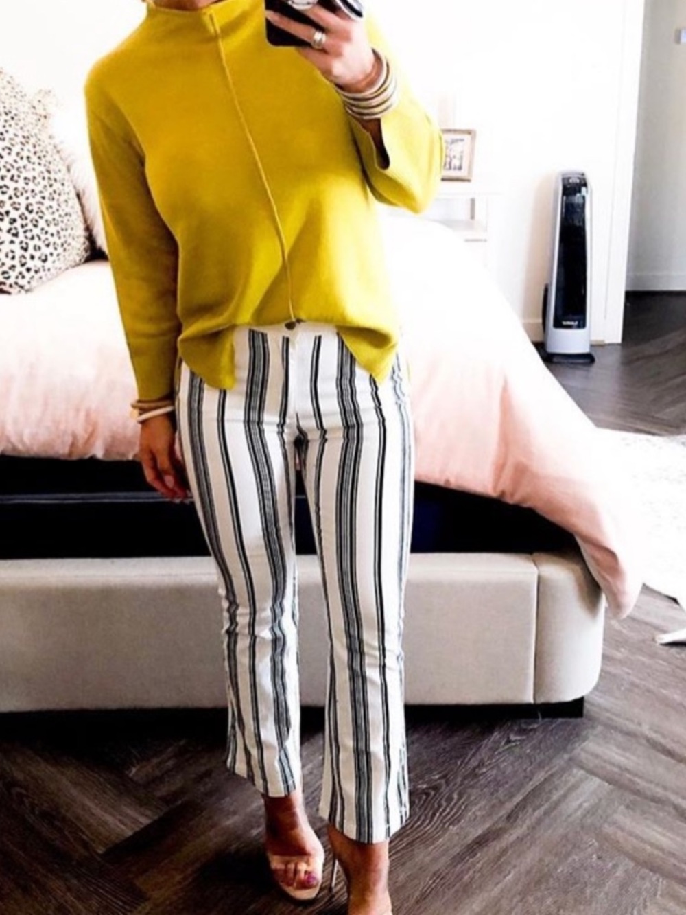 Blank Paige Striped Black and White womens Pants